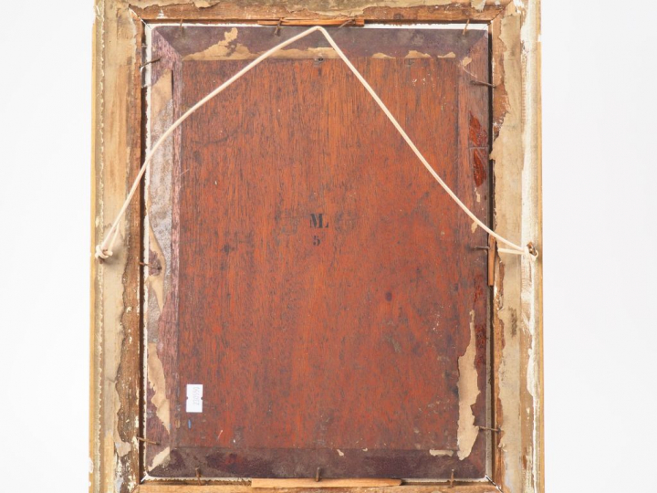 Paul LAZERGES. "Berger berbère". Huile sur panneau, signée en bas à ga