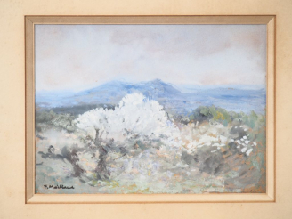 Vente aux enchères Fernand MAILLAUD. "Paysage". Gouache, signée en bas à gauche. Dim. (à 