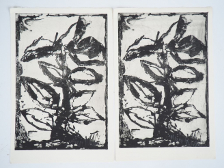 Vente aux enchères Jean-pierre PINCEMIN. "Arbres". 2 épreuves d'artistes signées en bas à