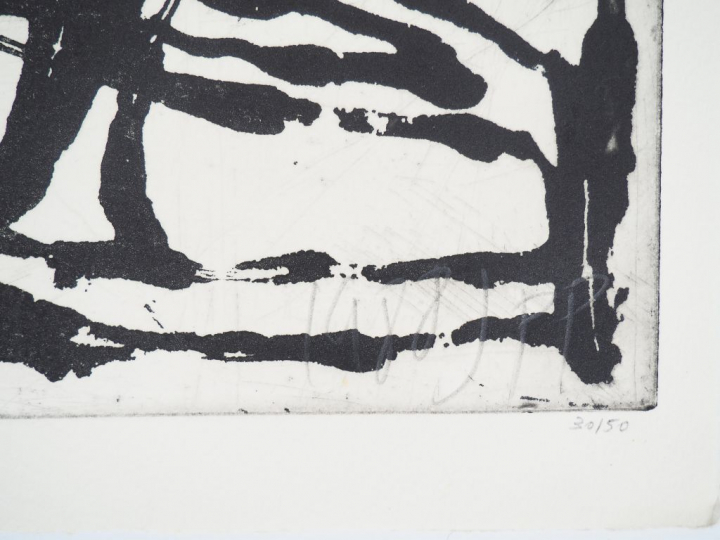 Jean-pierre PINCEMIN.  "Arbres" 2 eaux-fortes, signées en bas à droite