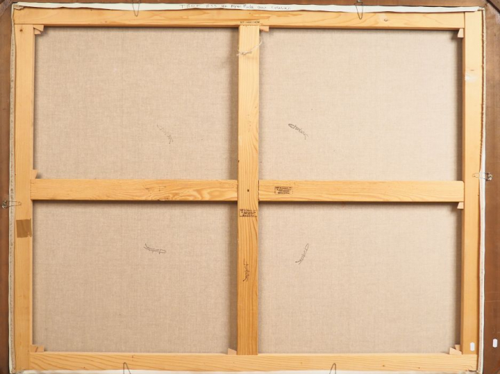 Jean-Louis TOUTAIN. "Un après-midi au champs de course". Huile sur toi