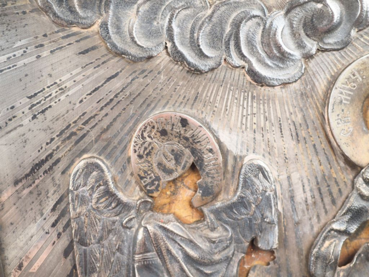 Icône de Saint Anastase d'Aquilée face à l'Archange Saint Michel. 1865