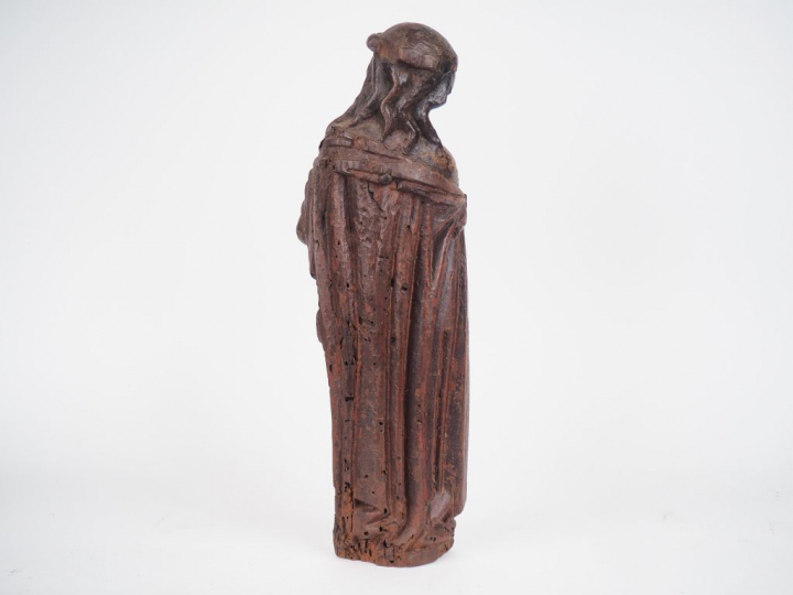 Ecole française XVIIIème. "Christ aux liens". Sujet en bois sculpté po