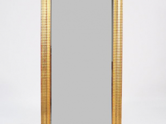 Vente aux enchères Miroir Louis-Philippe en bois et stuc doré à décor godronné. Dim. 156 