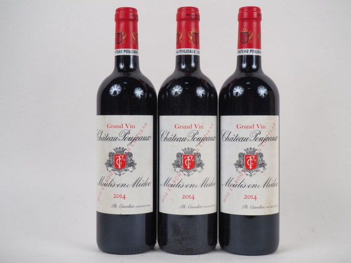 3 BOUTEILLES CHÂTEAU POUJEAUX MOULIS - 2014