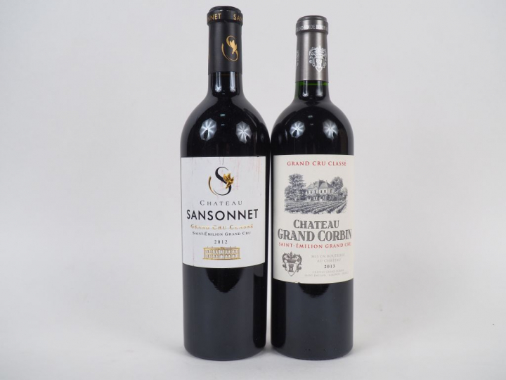 2 BOUTEILLES GC ST EMILION : 1 CHÄTEAU SANSONNET 2012 - 1 CHÂTEAU GRAN