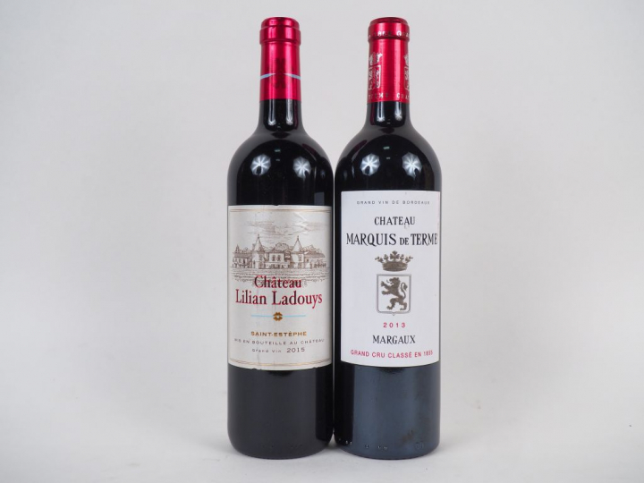 2 BOUTEILLES : 1 CHÂTEAU MARQUIS DE TERME GCC MARGAUX 2013 - 1 CHÂTEAU