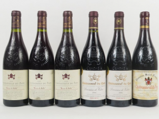 Vente aux enchères 6 BOUTEILLES CHÂTEAUNEUF DU PAPE 2006 : 3 TERROIR DE SABLES RÉMY FERBA
