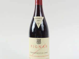 Vente aux enchères 1 BOUTEILLE CHÂTEAUNEUF DU PAPE PIGNAN - 2007