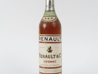 Vente aux enchères 1 VIEILLE BOUTEILLE COGNAC RENAULT - CAPS ÉTAIN