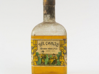 Vente aux enchères 1 VIEILLE BOUTEILLE THÉ CHINOIS A. MEUNIER MÈRE   FILS - CAPS ÉTAIN/BS