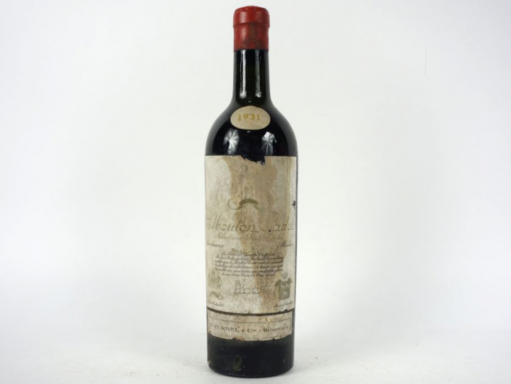 1 BOUTEILLE MOUTON CADET BORDEAUX - 1931 - LB/EF