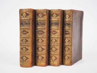 Vente aux enchères BOILEAU (Nicolas). OEUVRES. Amsterdam, Changuion, 1729. Quatre volumes
