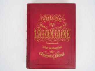 Vente aux enchères [DORÉ]. LA FONTAINE (J. de). FABLES. P., Hachette, 1868. Petit in-foli