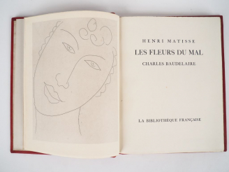 Vente aux enchères [MATISSE]. BAUDELAIRE (Ch.). LES FLEURS DU MAL. Paris, La Bibliothèque