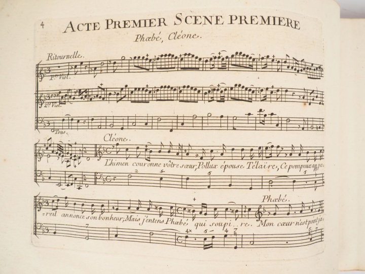 [MUSIQUE]. RAMEAU (J.-Ph.). CASTOR ET POLLUX. Tragédie mise en musique