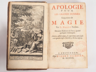 Vente aux enchères NAUDÉ (G.). APOLOGIE POUR LES GRANDS HOMMES SOUPÇONNEZ DE MAGIE. Amste