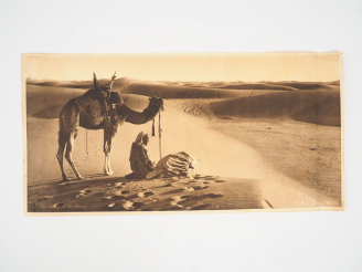 Vente aux enchères [PHOTOGRAPHIE]. THE PRAYER IN THE DESERT. Lehnert   Landrock, Cairo, 5