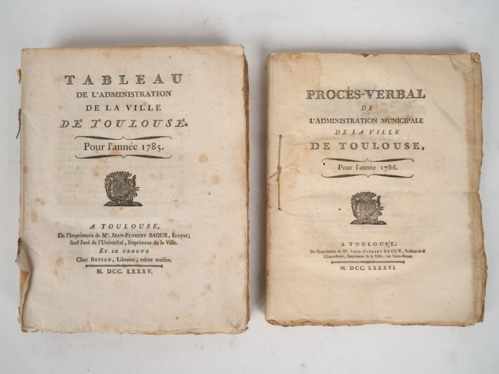 [TOULOUSE]. TABLEAU DE L’ADMINISTRATION DE LA VILLE DE TOULOUSE. Pour 