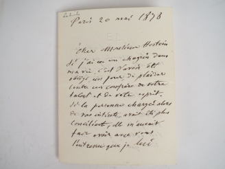 Vente aux enchères LABICHE (Eugène) (1815-1888). LETTRE AUTOGRAPHE signée. 2 page ½ sur u