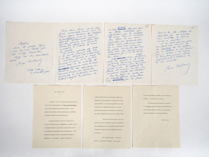 ROSTAND (Jean) (1894-1977). MANUSCRIT AUTOGRAPHE SIGNÉ + MOT AUTOGRAPH