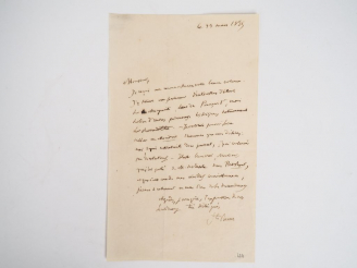 Vente aux enchères SAINTE-BEUVE (C.-A.) (1804-1859). LETTRE AUTOGRAPHE SIGNÉE. 23 mars 18