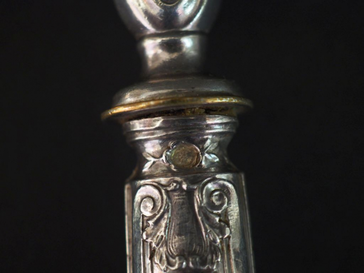 Service à découper manche en argent fourré 2 différents couverts à poi