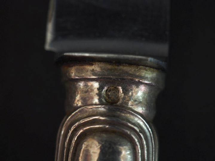 Service à découper manche en argent fourré 2 différents couverts à poi