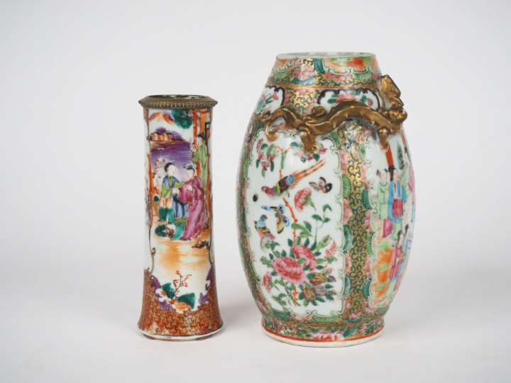 Vase bouteille à long col, partie inférieure de vase en porcelaine de 