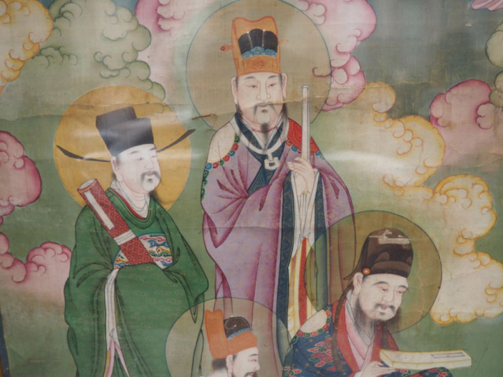 Chine, XVIIe siècle Importante peinture à l’encre et couleurs sur soie