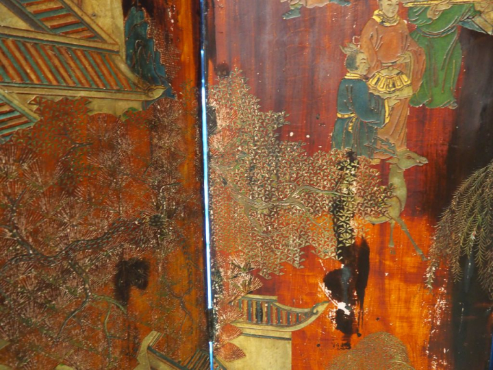 Chine, deuxième moitié du XIXe siècle,  Paravent à douze feuilles en l