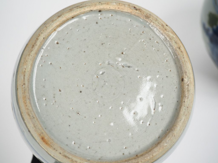 Chine fin XIXe début XXe siècle Deux pots à gingembre à panse globulai