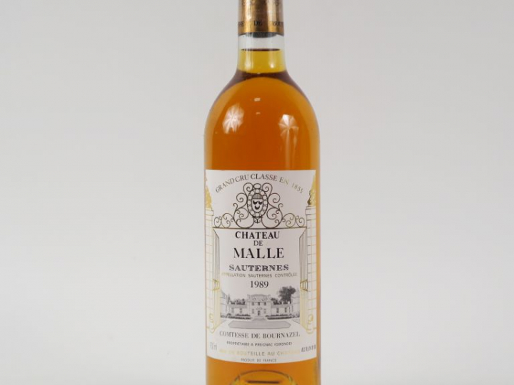 1 BOUTEILLE CHÂTEAU DE MALLE CC SAUTERNES - 1989