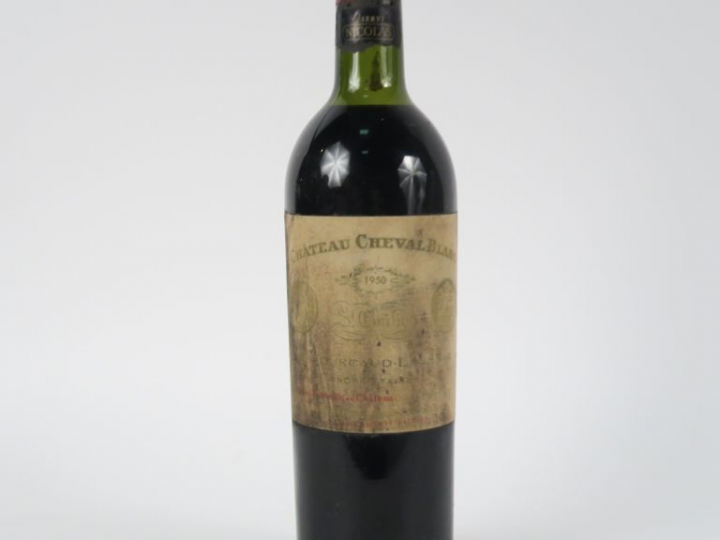 1 BOUTEILLE CHÂTEAU CHEVAL BLANC 1er GCC ST EMILION - 1950 - LB/EF/ES