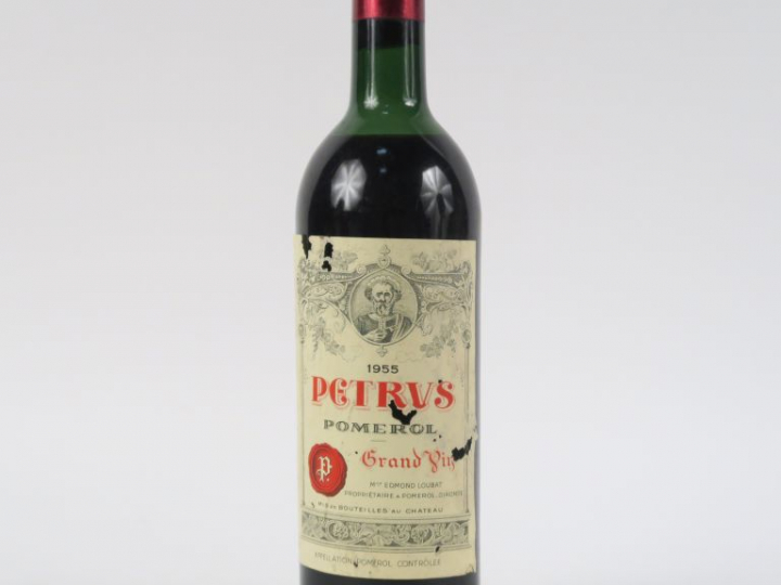 1 BOUTEILLE CHÂTEAU PETRUS POMEROL - 1955 - HEP/CAPS LÉGER CORRODÉE ET
