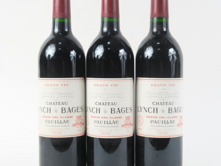 3 BOUTEILLES CHÂTEAU LYNCH BAGES GCC PAUILLAC - 1993
