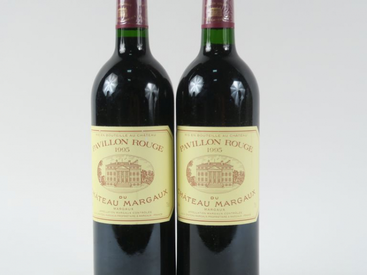 2 BOUTEILLES PAVILLON ROUGE DU CHÂTEAU MARGAUX - 1995