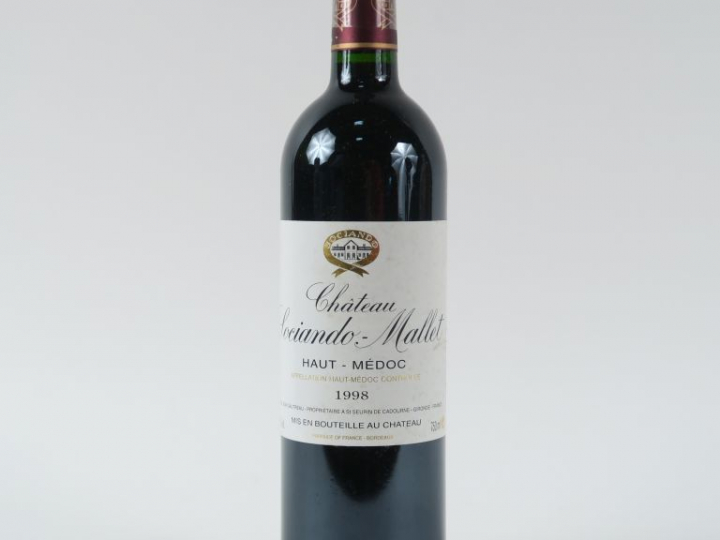 1 BOUTEILLE CHÂTEAU SOCIANDO MALLET HAUT MÉDOC - 1998