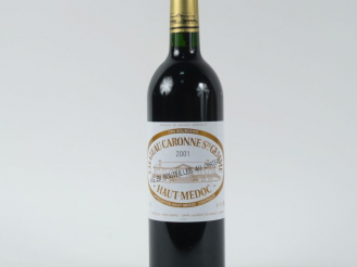 Vente aux enchères 1 BOUTEILLE CHÂTEAU CARONNE SAINTE GEMME CB HAUT MEDOC - 2001