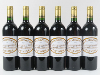 Vente aux enchères 6 BOUTEILLES CHÂTEAU CARONNE SAINTE GEMME CB HAUT MEDOC - 2001