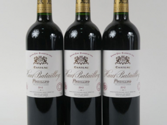 Vente aux enchères 3 BOUTEILLES CHÂTEAU HAUT BATAILLEY GCC PAUILLAC - 2012