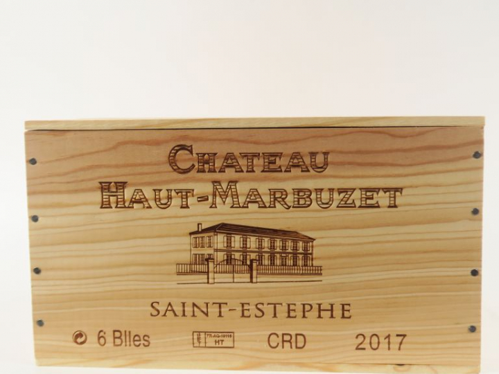 6 BOUTEILLES CHÂTEAU HAUT MARBUZET ST ESTEPHE - 2017 - CBO