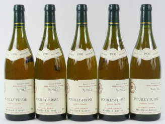 Vente aux enchères 5 BOUTEILLES POUILLY FUISSE MOILLARD GRIVOT - 1996