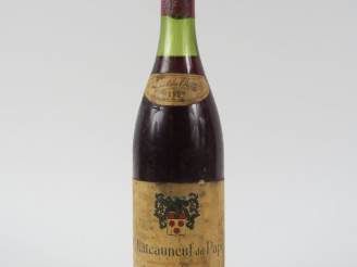 Vente aux enchères 1 BOUTEILLE CHÂTEAUNEUF DU PAPE J.P. BROTTE - 1957 - 3,5 CM/ELA