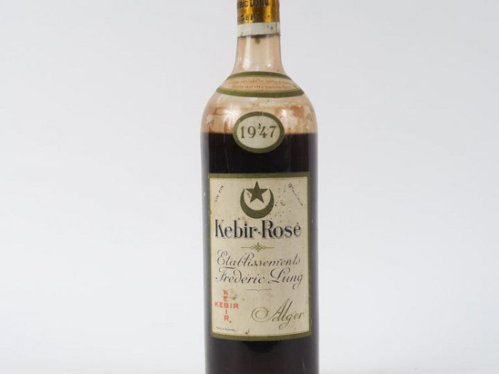 1 BOUTEILLE KEBIR ROSÉ ALGERIE - 1947 - VIDANGE