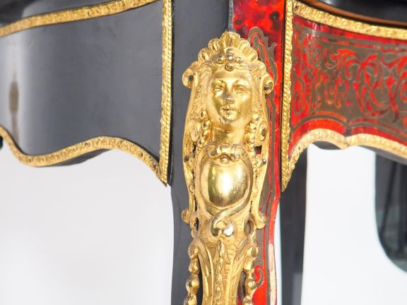 Secrétaire Napoléon III de style Louis XIV en marqueterie Boulle, rich