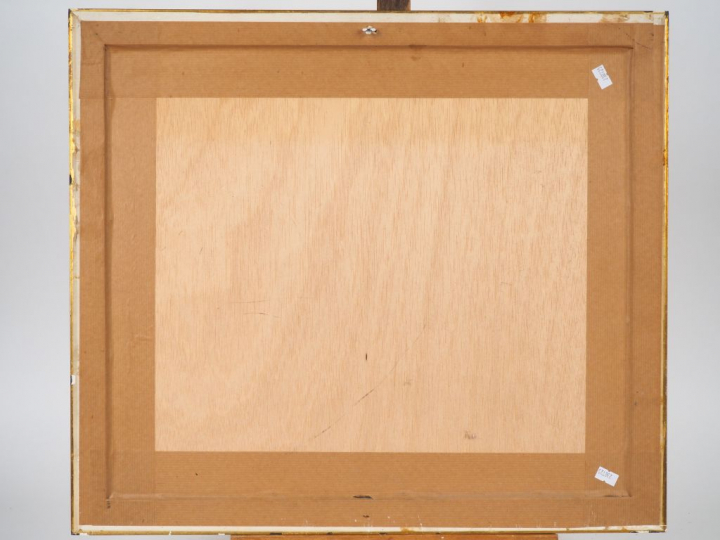 BOSCH. "Nature morte aux oranges et aux poires". Huile sur papier, sig