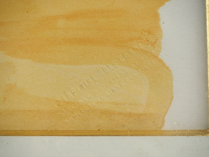 Yves BRAYER. "Paysage des alpilles". Lithographie signée. Dim. (à vue)