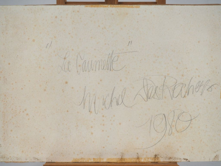 Michel DESROCHERS. "La caumette à Faugères". Aquarelle, signée en bas 