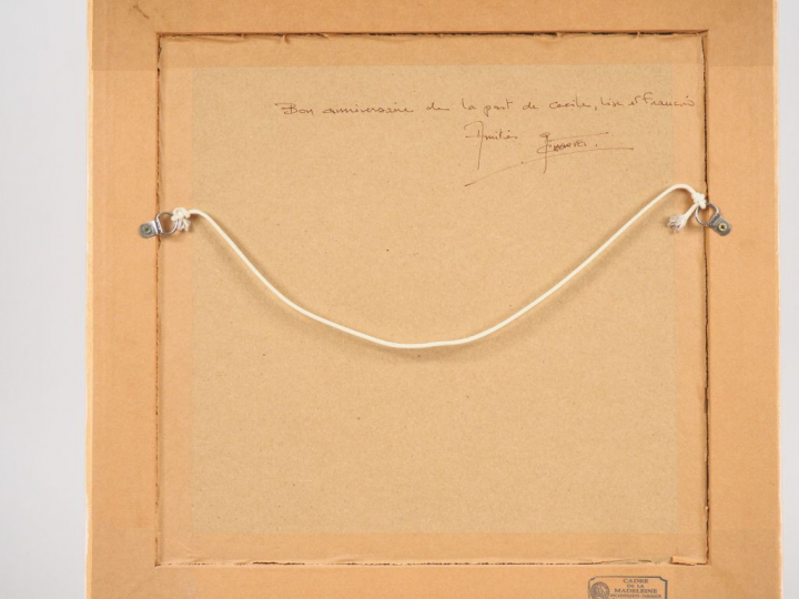 CHARVET. "Visages". Gouache sur papier, signée en bas à droite. Dim. (